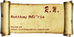 Ruttkay Mária névjegykártya